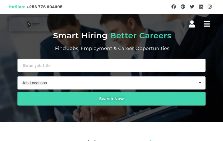 Placement Solutions screenshot Placement Solutions job board platform screenshot showing job search interface