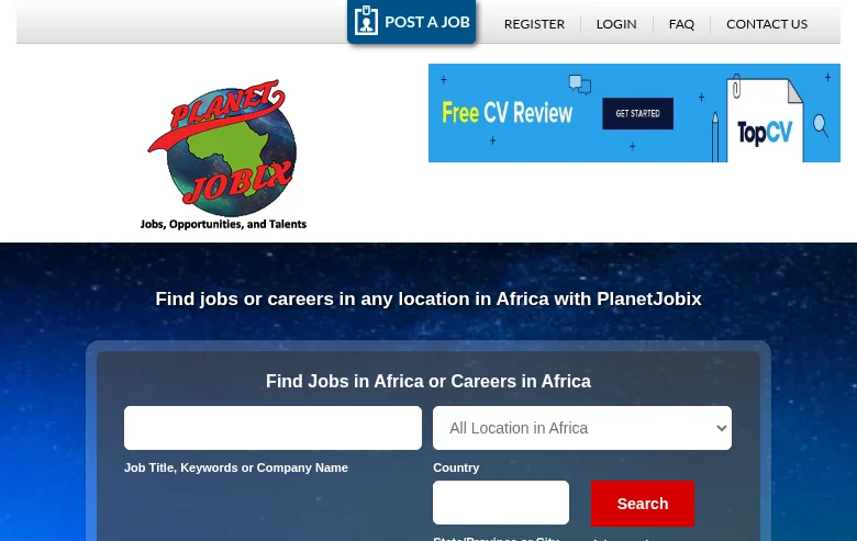 PlanetJobix screenshot PlanetJobix job board platform screenshot showing job search interface
