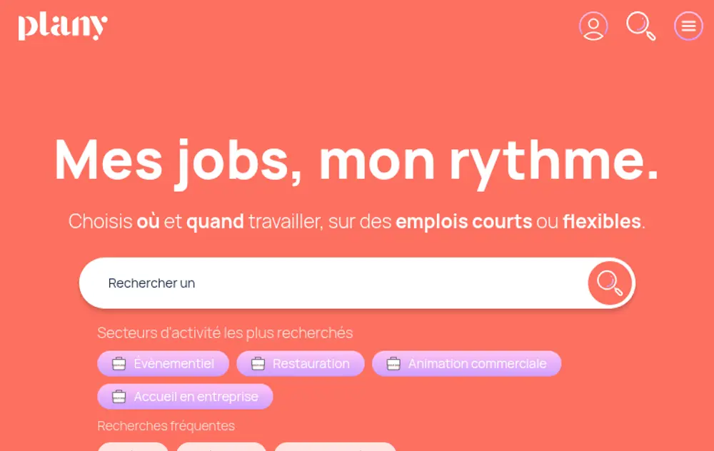 Plany screenshot Plany job board platform screenshot showing job search interface