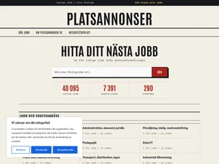 Platsannonser.se platform preview Platsannonser.se platform preview
