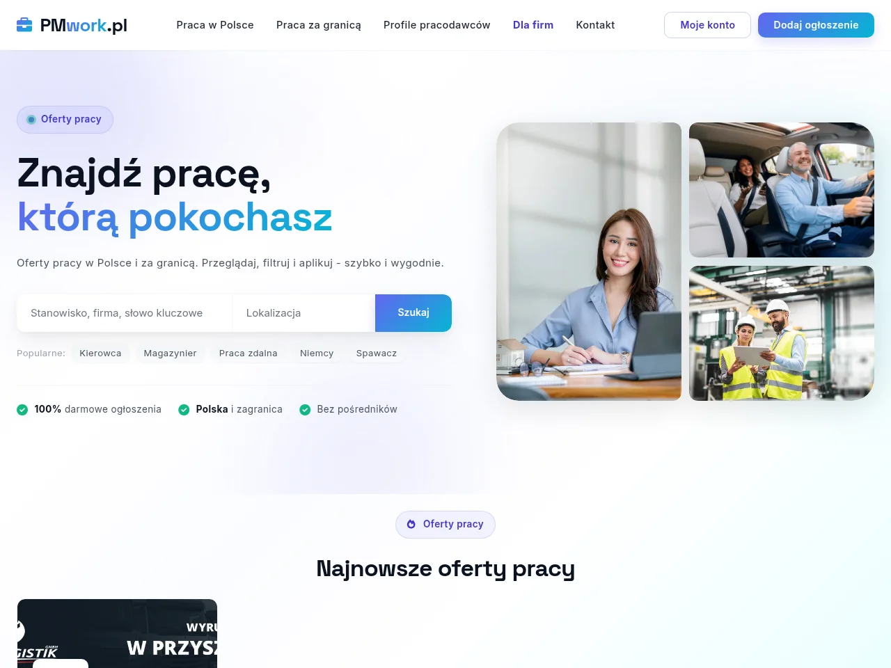 PMwork.pl screenshot PMwork.pl job board platform screenshot showing job search interface