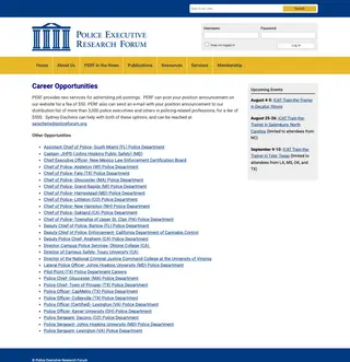 Police Executive Research Forum screenshot preview