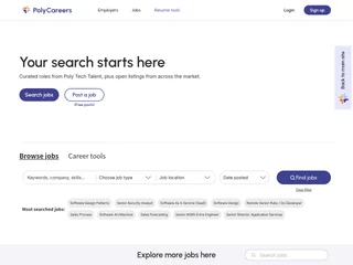 PolyCareers platform preview PolyCareers platform preview