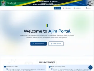 Ajira Portal screenshot preview Ajira Portal screenshot preview