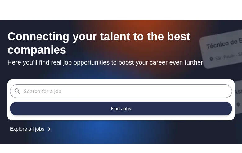 Gupy job board platform screenshot showing job search interface