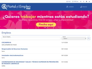 Portal Empleo FOES platform preview