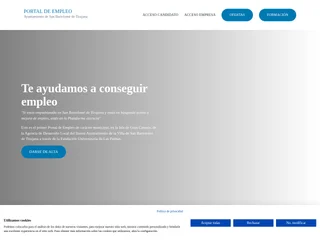Portal de empleo Ayuntamiento de San Bartolomé de Tirajana screenshot preview