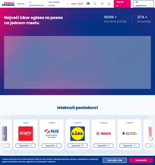 Poslovi Infostud platform preview
