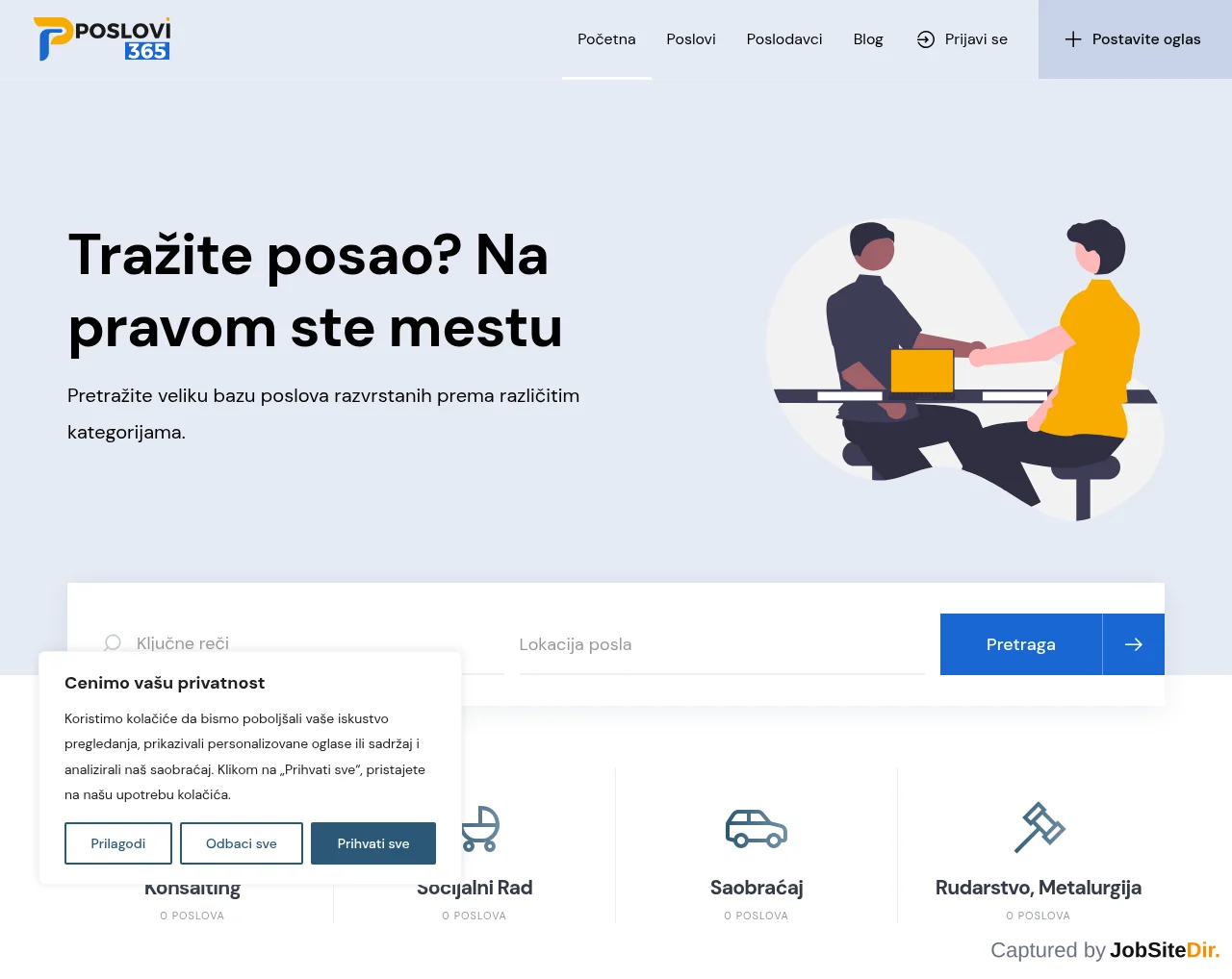 Poslovi365 website screenshot