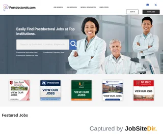 Postdoctorals.com platform preview Postdoctorals.com platform preview