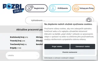 PozriPrácu.sk screenshot preview