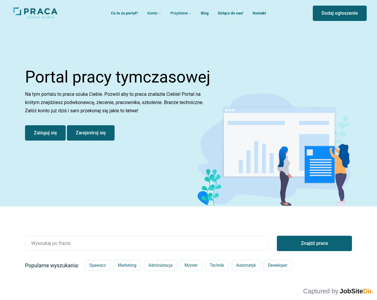 Praca szuka Ciebie! website screenshot