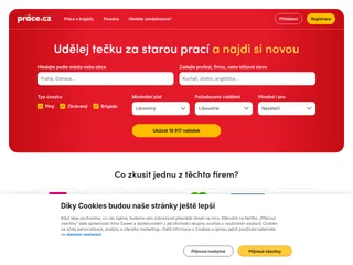 Prace.cz platform preview