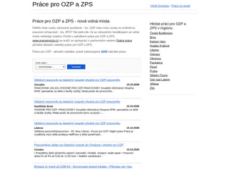 Práce pro OZP a ZPS platform preview
