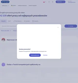 Pracuj.pl platform preview