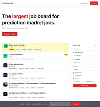 PredictionJobs platform preview