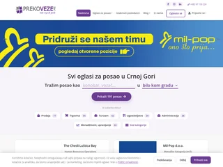 Prekoveze.me platform preview