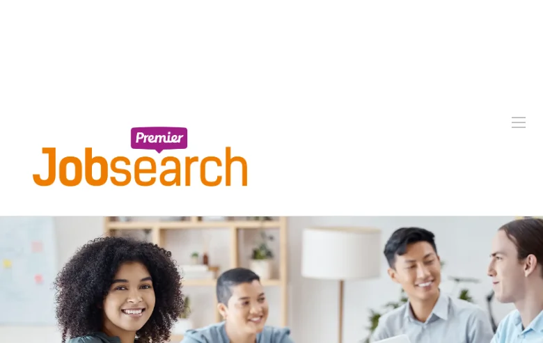 Premier Jobsearch job board platform screenshot showing job search interface