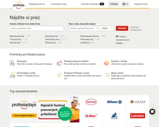 PROFESIA.SK screenshot preview