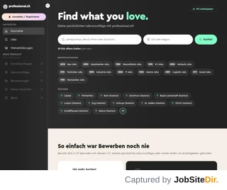 professional.ch platform preview
