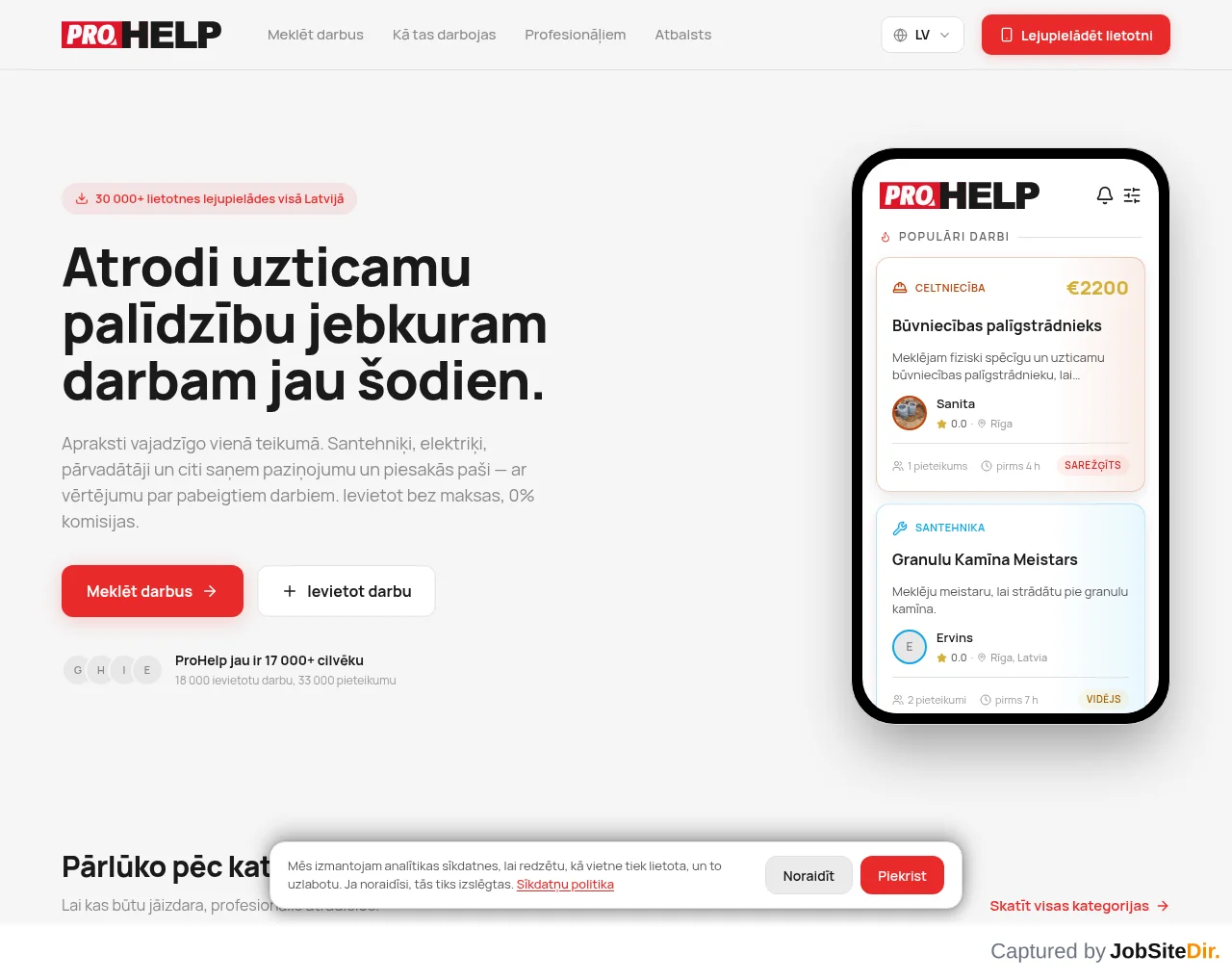 ProHelp screenshot ProHelp website screenshot