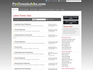 Pro Tennis Jobs platform preview Pro Tennis Jobs platform preview