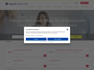 PsychJOB.ch platform preview