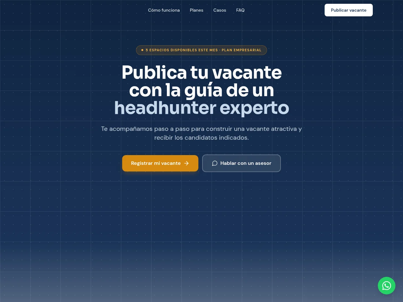 Acierta Headhunter screenshot Acierta Headhunter job board platform screenshot showing job search interface