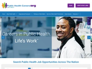 Public Health Careers.org screenshot preview