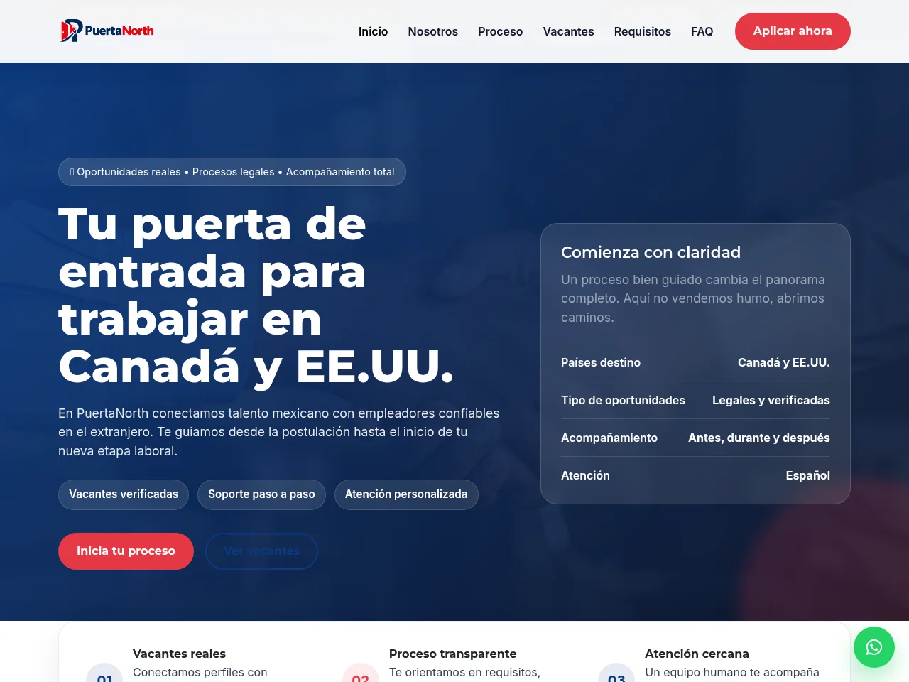 PuertaNorth website screenshot