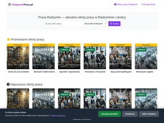 RadzyminPraca.pl platform preview