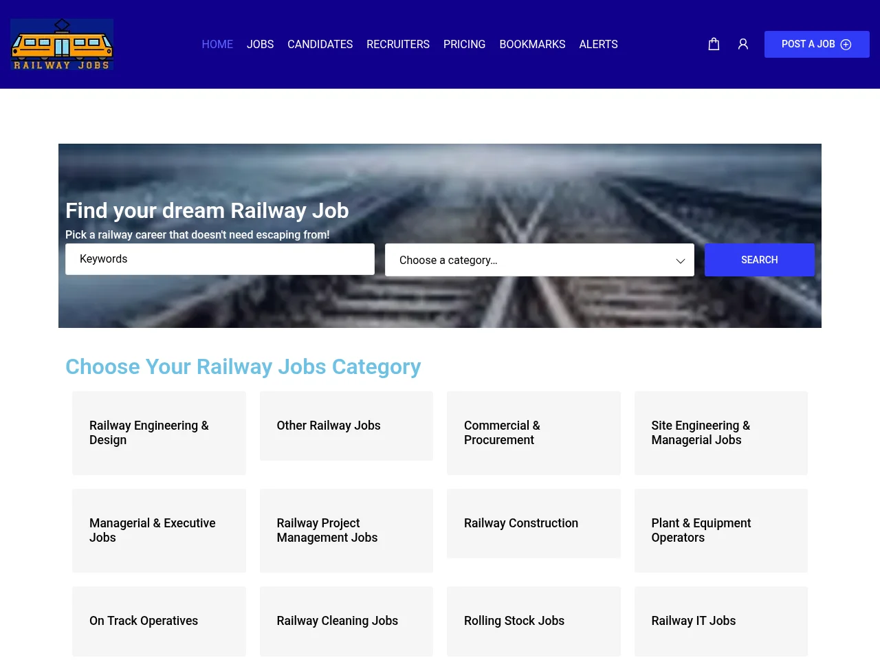 Railway Jobs screenshot Railway Jobs website screenshot