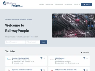 RailwayPeople.com platform preview RailwayPeople.com platform preview