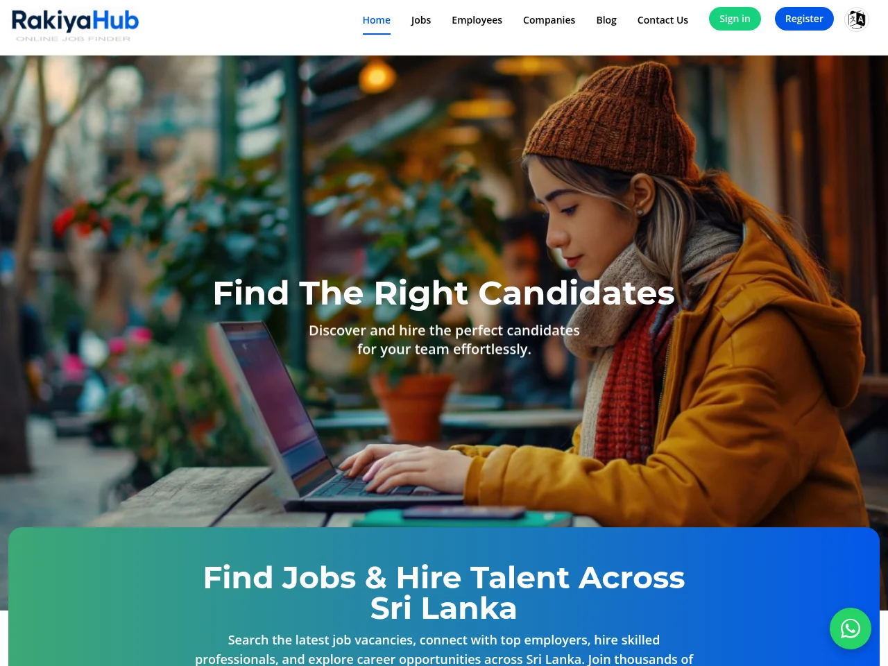 RakiyaHub screenshot RakiyaHub job board platform screenshot showing job search interface