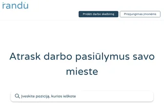 randu.lt screenshot preview