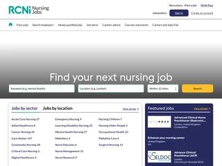 RCNi Nursing Jobs platform preview