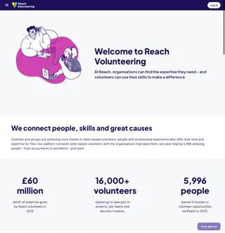 Reach Volunteering platform preview