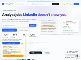 Real Analyst Jobs platform preview Real Analyst Jobs platform preview