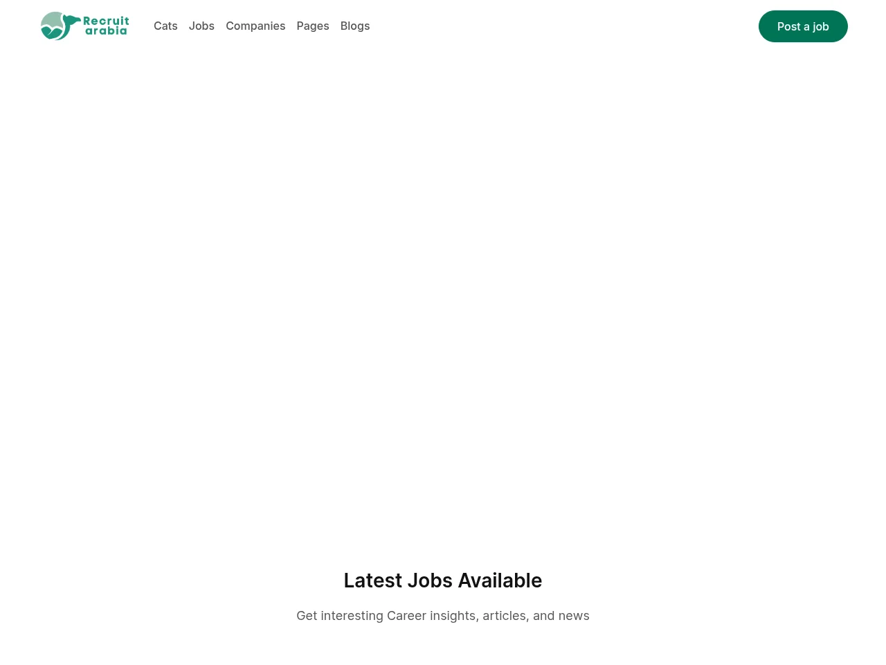 RecruitArabia screenshot RecruitArabia job board platform screenshot showing job search interface