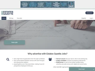 Estates Gazette Jobs platform preview