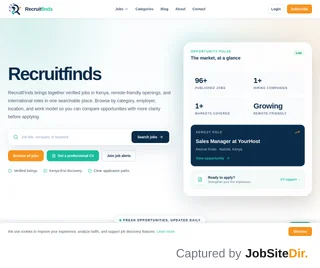 RecruitFinds platform preview RecruitFinds platform preview