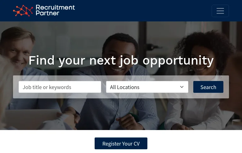 RecruitmentPartner screenshot RecruitmentPartner job board platform screenshot showing job search interface