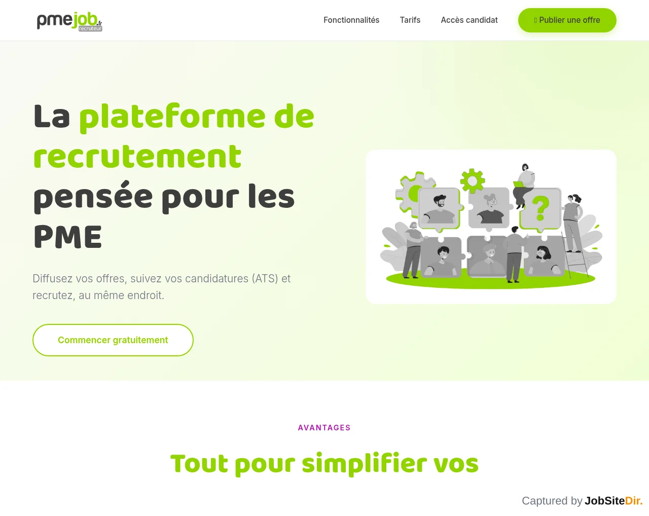 PMEjob website screenshot