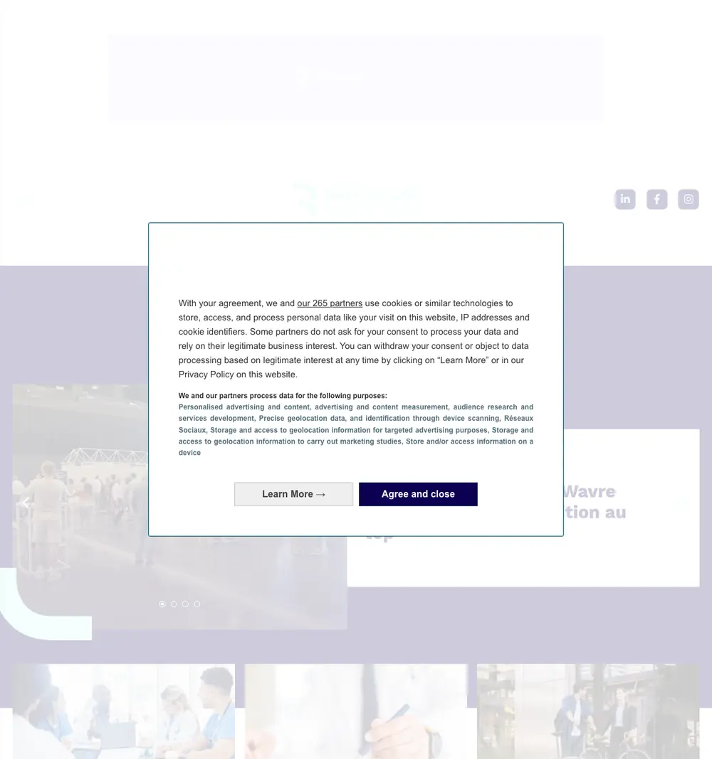 Références job board platform screenshot showing job search interface