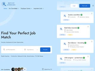 Refugee Job Board platform preview Refugee Job Board platform preview