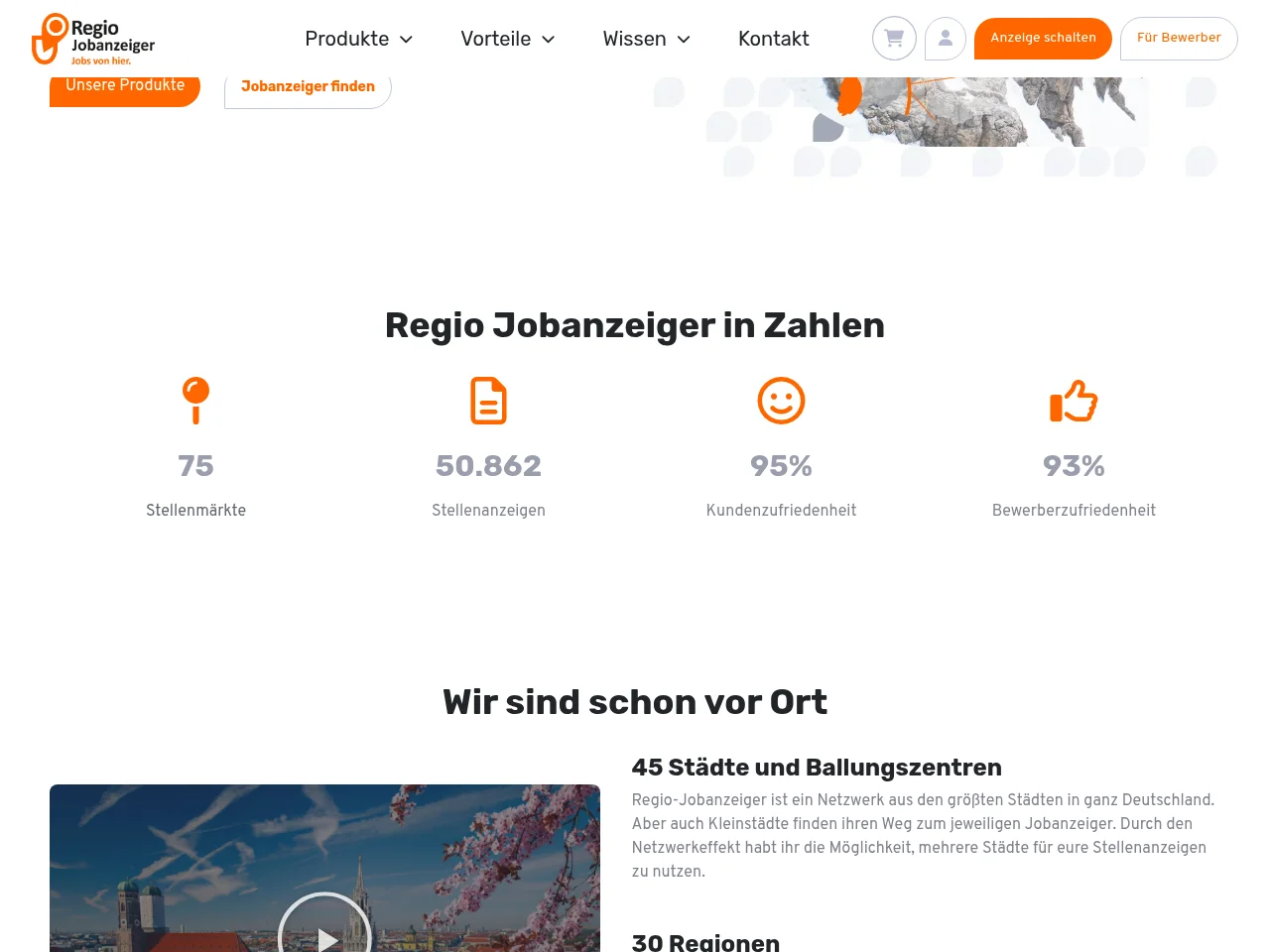 Regio-Jobanzeiger screenshot Regio-Jobanzeiger job board platform screenshot showing job search interface