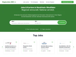 RegioJobs-NW platform preview