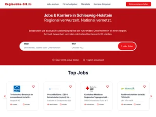 RegioJobs-SH platform preview