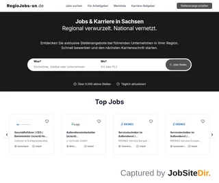 RegioJobs-SN platform preview RegioJobs-SN platform preview