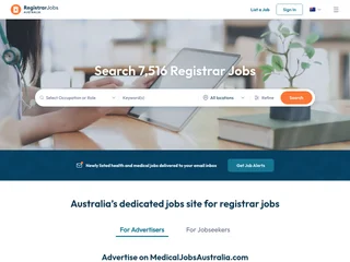 Registrar Jobs Australia screenshot preview